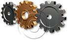 Download gears three shadow PowerPoint Graphic and other software plugins for Microsoft PowerPoint